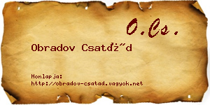 Obradov Csatád névjegykártya